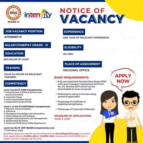 dilg region 6 hiring|Notice of Vacancies .